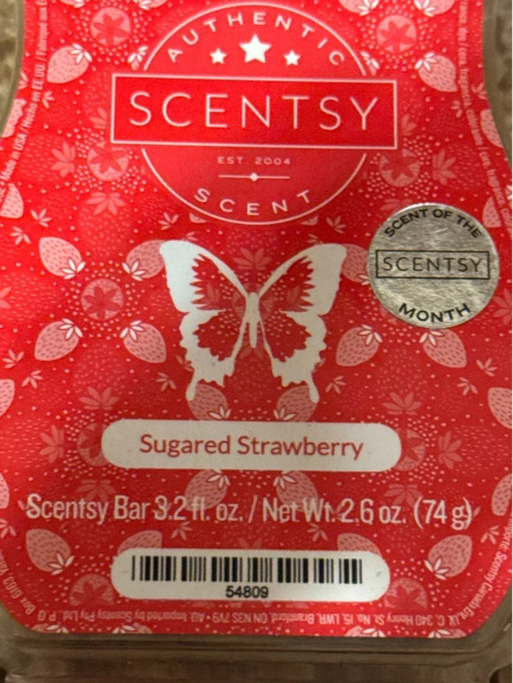 Sugared strawberry Scentsy wax bar